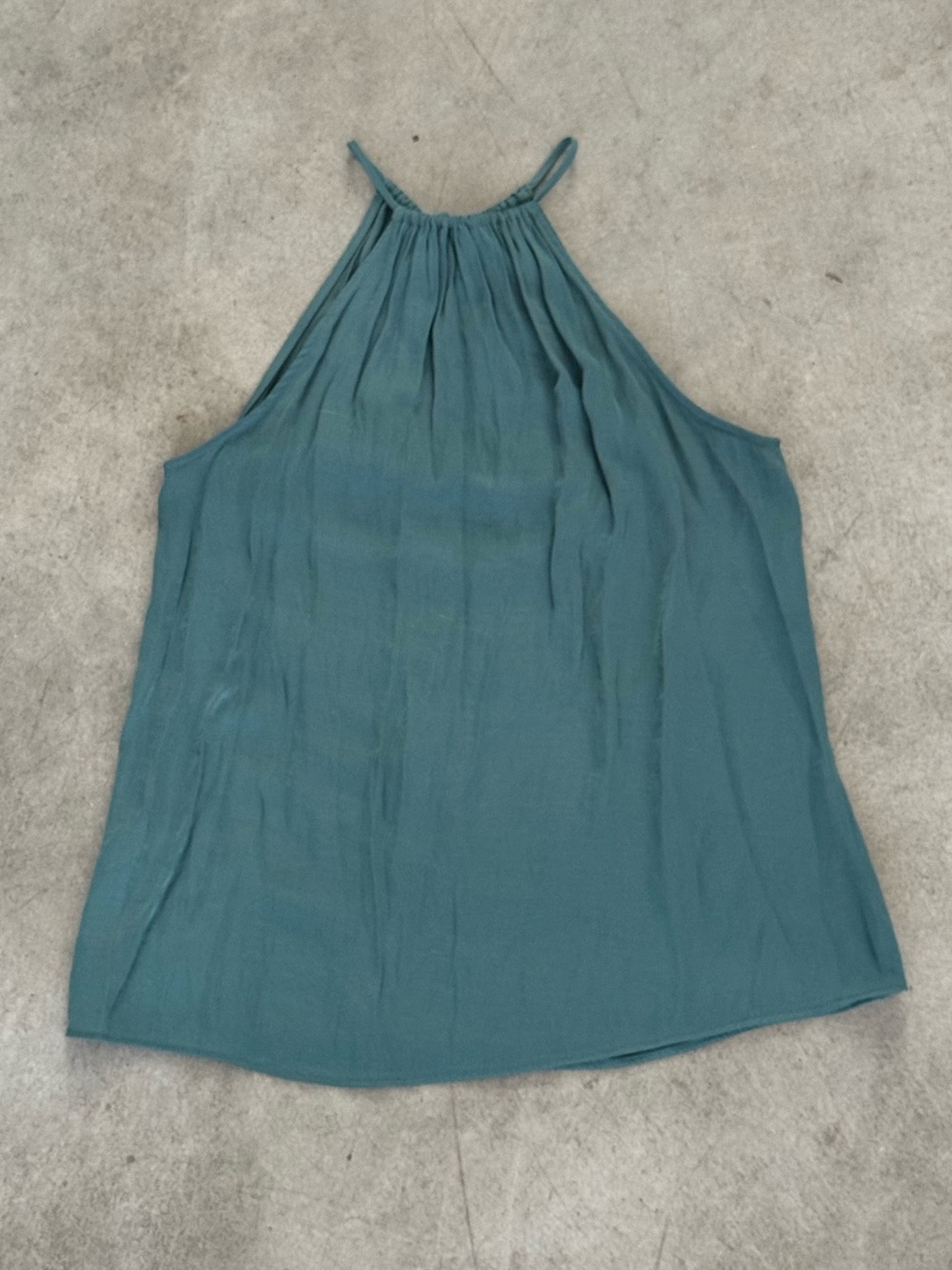 Halter Neck Camisole in Teal Blue-Green